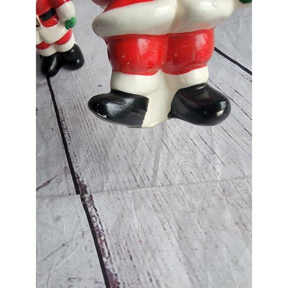 1950s Vintage Salt Pepper Shakers NAPCO Santa & Mrs. Claus Bell Ringers - Picture 6 of 14